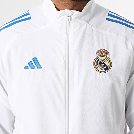 Adidas Sportswear - Veste Zippée A Bandes Real Madrid JP4029 Blanc