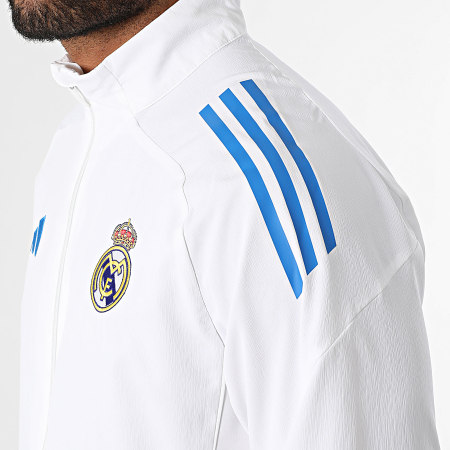 Adidas Sportswear - Veste Zippée A Bandes Real Madrid JP4029 Blanc