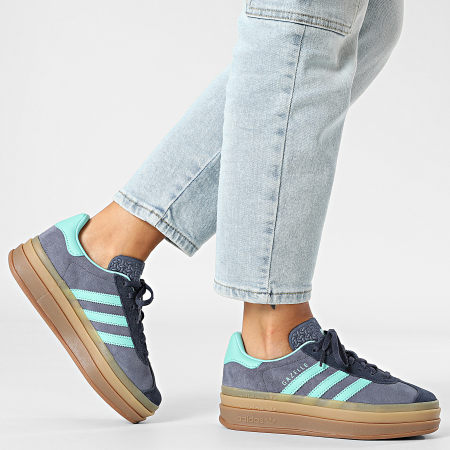Adidas Originals - Gazelle Bold Mujer Zapatillas W JQ6437 Shadow Navy Acid Mint Legend Ink