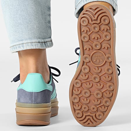 Adidas Originals - Gazelle Bold Mujer Zapatillas W JQ6437 Shadow Navy Acid Mint Legend Ink
