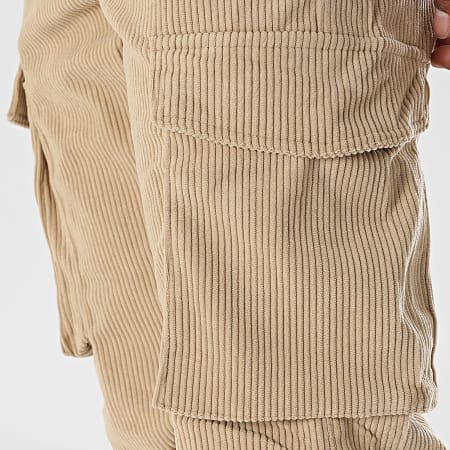 MTX - 010 Pantalones cargo de pana beige