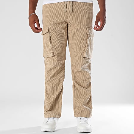 MTX - 010 Pantalones cargo de pana beige