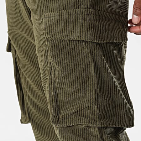MTX - Pantalon Cargo Velour Côtelé 010 Vert Kaki