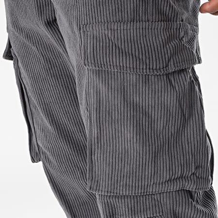 MTX - 010 Pantalones cargo de pana gris marengo