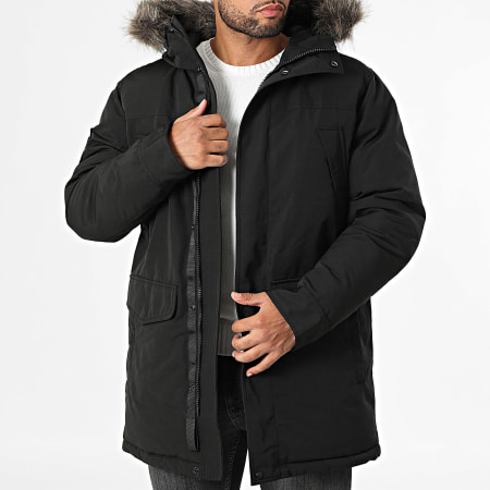 Superdry - Everest M5011929A Zwart Bont Hooded Parka