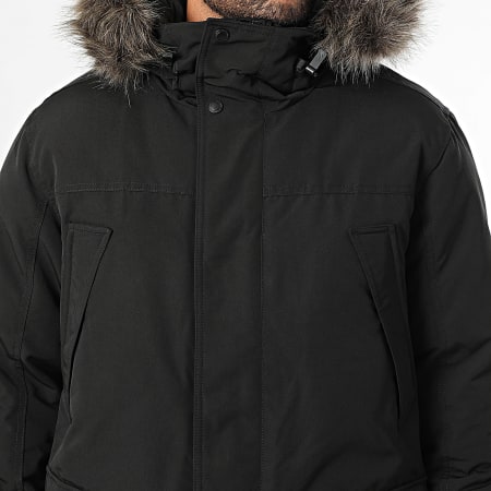 Superdry - Everest M5011929A Zwart Bont Hooded Parka
