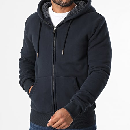 Sweat à Capuche Zippé Logo Essential Bleu Délavé Héritage