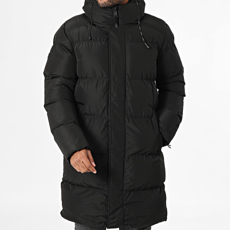 Superdry - Doudoune Capuche Zippée Longue M5011917A Noir