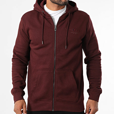 Teddy Smith - Sweat Zippé Capuche Giclass Jim 10917009D Bordeaux