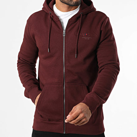 Teddy Smith - Sweat Zippé Capuche Giclass Jim 10917009D Bordeaux