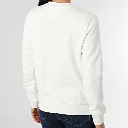 Tommy Jeans - Sweat Crewneck Femme Essential Logo 1960 Beige Clair