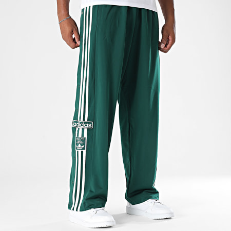 Adidas Originals - Pantalon Jogging A Bandes Adibreak KD6659 Vert Foncé Blanc