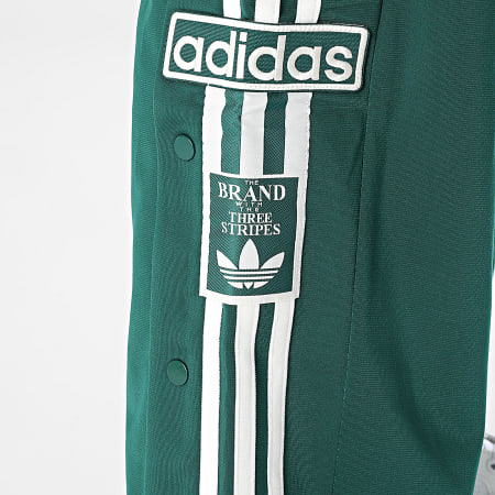 Adidas Originals - Pantalon Jogging A Bandes Adibreak KD6659 Vert Foncé Blanc