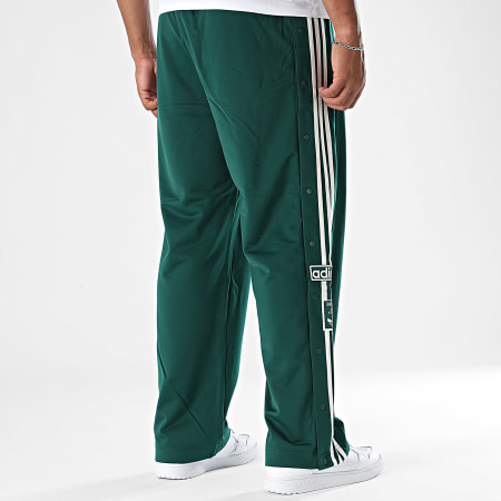 Adidas Originals - Pantalon Jogging A Bandes Adibreak KD6659 Vert Foncé Blanc