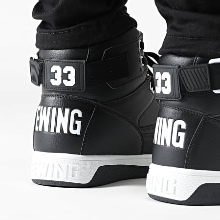 Ewing Athletics - Rebound Core 33 Hi With Strap Hi-Top Sneakers 1RBE001 Negro Blanco