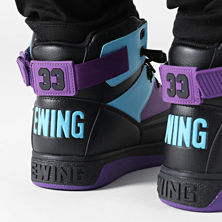 Ewing Athletics - Baskets Montantes 33 Orion Strap 1RBE003 Black Turquoise Purple