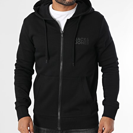 Sweatshirt À Capuche Homme Folie Haze Noir JACK & JONES