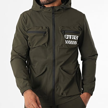 MTX - Khaki Green 538 Hooded Zip Jacket and Cargo Pants Set - Ryses