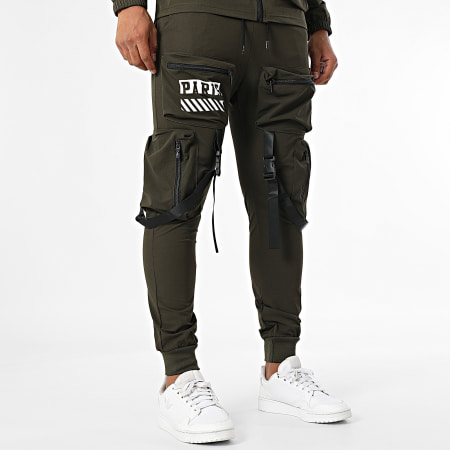 MTX - Khaki Green 538 Hooded Zip Jacket and Cargo Pants Set - Ryses