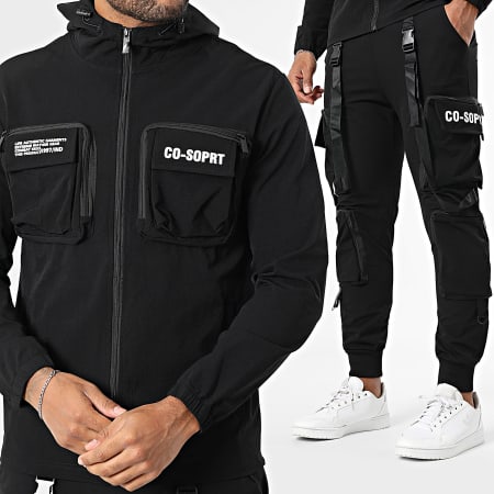 MTX - Ensemble Veste Capuche Zippée Et Pantalon Cargo 551 Noir