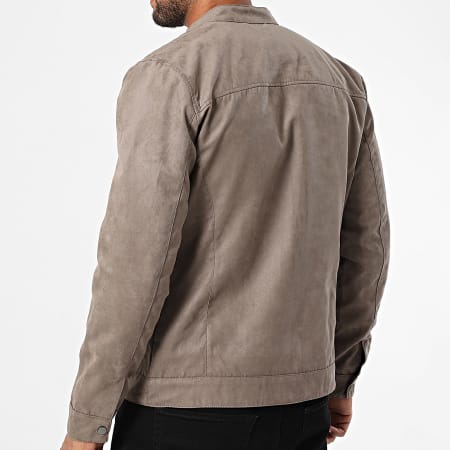 Only And Sons - Veste Simili Cuir Mike Beige