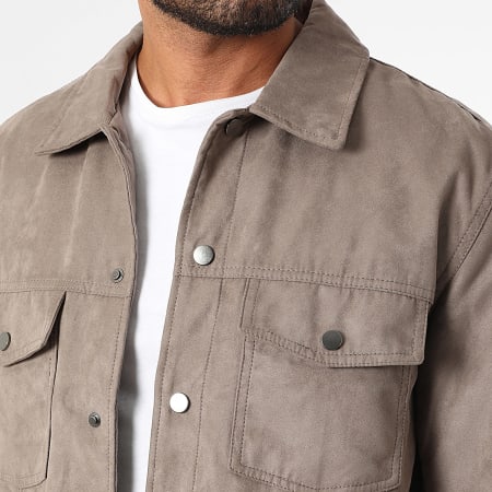 Only And Sons - Veste Simili Cuir Damian Taupe