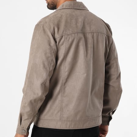 Only And Sons - Veste Simili Cuir Damian Taupe
