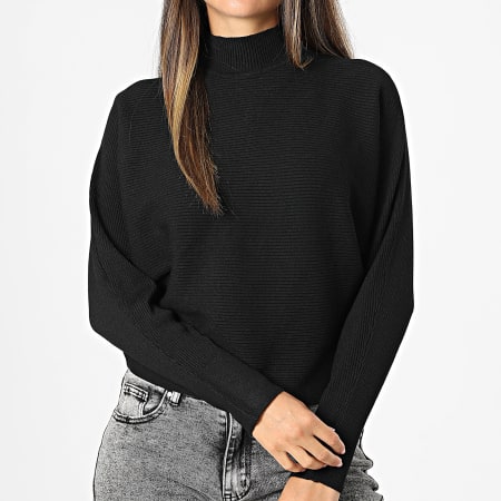 Only - Pull Col Montant Femme Prime Life Noir