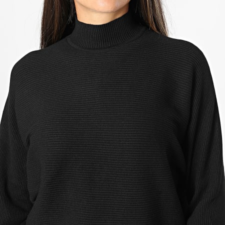 Only - Pull Col Montant Femme Prime Life Noir