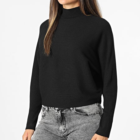Only - Pull Col Montant Femme Prime Life Noir