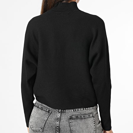 Only - Pull Col Montant Femme Prime Life Noir