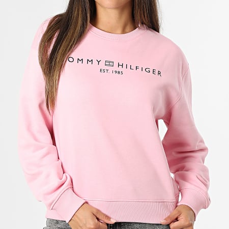 Tommy Hilfiger - Sweat Crewneck Femme Reg Corp Logo 9791 Rose