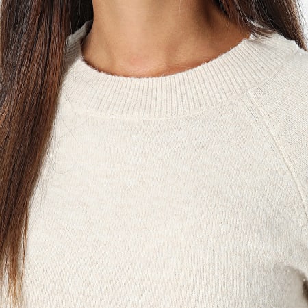 Vero Moda - Pull Femme Doffy Beige Clair Chiné
