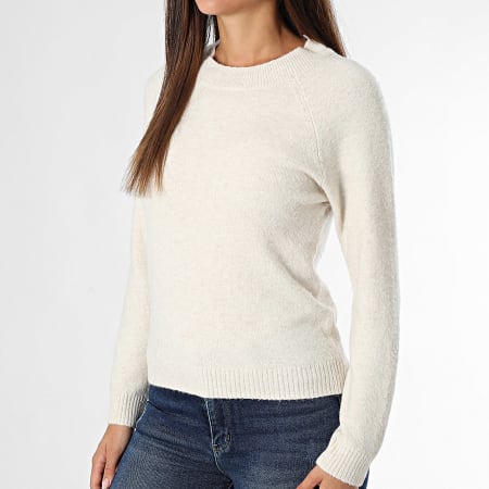 Vero Moda - Pull Femme Doffy Beige Clair Chiné