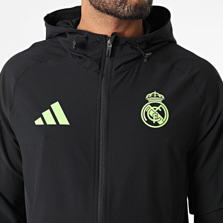 Adidas Sportswear - Veste Capuche Zippée Technique Real Madrid JV5324 Noir