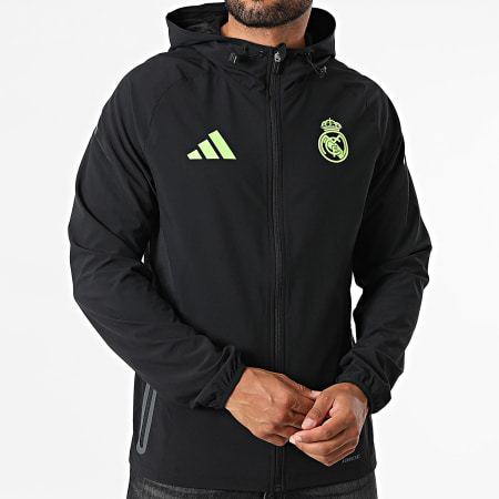 Adidas Sportswear - Veste Capuche Zippée Technique Real Madrid JV5324 Noir