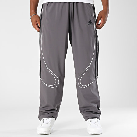 Adidas Sportswear - Pantalon Jogging A Bandes Teamgeist JW5870 Gris Anthracite