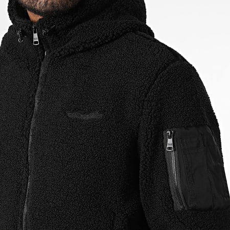 Blouson Bomber Polaire James Perse Sherpa Noir - Taille 0 - Occasion Très Bon état