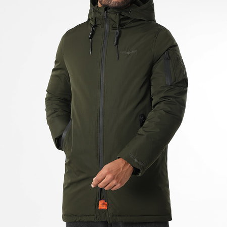 Bombers Original - Parka Capuche Zippée Longue Iowa Vert Kaki