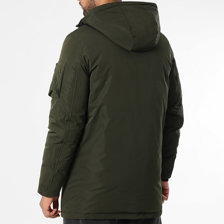Bombers Original - Parka Capuche Zippée Longue Iowa Vert Kaki