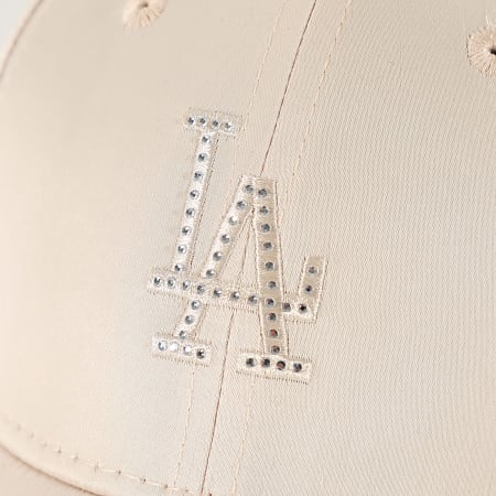 New Era - Gorra de raso para mujer de Los Angeles Dodgers 60691311 Beige
