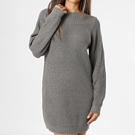 Only - Whitney Megan damesjurk antracietgrijs met lange mouwen