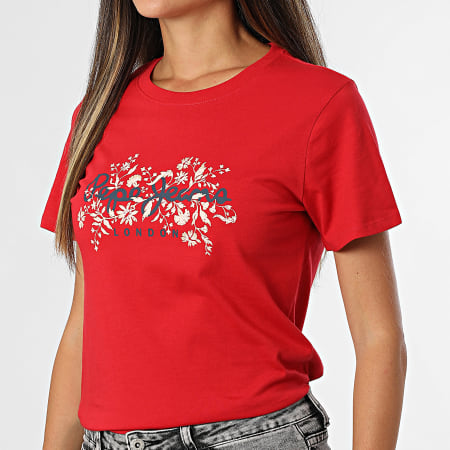 Pepe Jeans - Tee Shirt Femme Bero PL5000049 Rouge