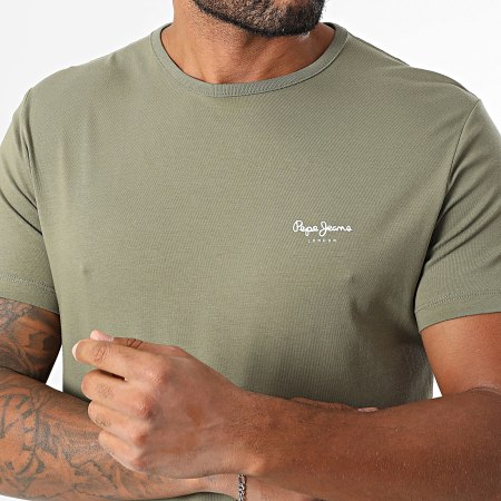 Pepe Jeans - Tee Shirt Original Basic PM5010133 Vert Kaki