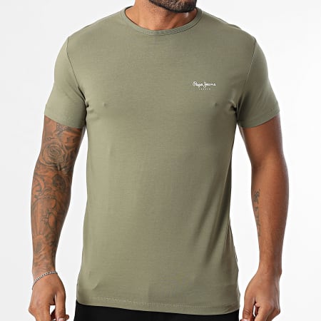 Pepe Jeans - Tee Shirt Original Basic PM5010133 Vert Kaki