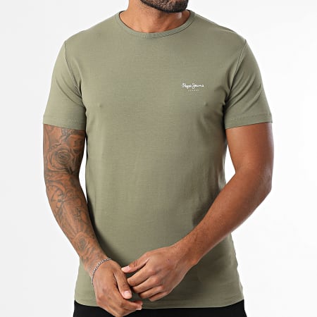 Pepe Jeans - Tee Shirt Original Basic PM5010133 Vert Kaki