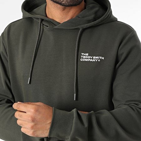 Teddy Smith - Sweat Capuche Company 10817923D Vert Kaki Foncé