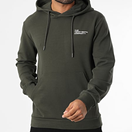 Teddy Smith - Sweat Capuche Company 10817923D Vert Kaki Foncé