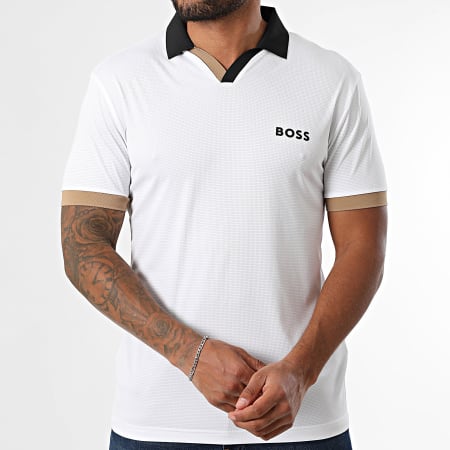 BOSS - Polo Manches Courtes Slim Palle 50543348 Blanc