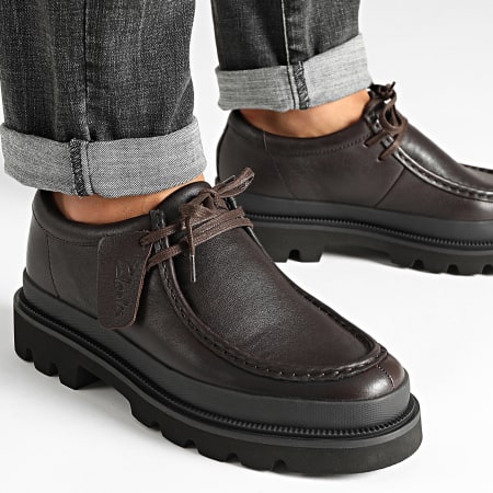Clarks - Badell Seam Brown Leather Shoes - Ryses
